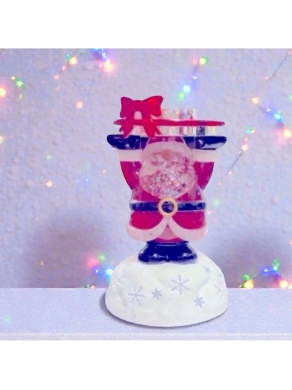 Water Globe Santa Candle Holder - Picture 1 of 5